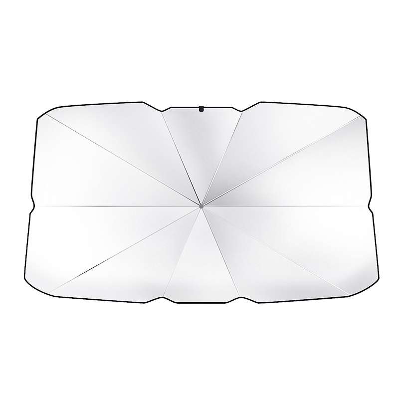 Car Windshield Telescopic Folding Thermal Insulation Parasol, Size: Silver Coated Large