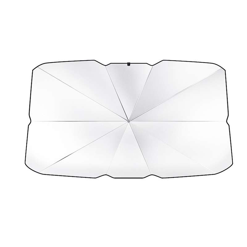 Car Windshield Telescopic Folding Thermal Insulation Parasol, Size: Silver Coated Small