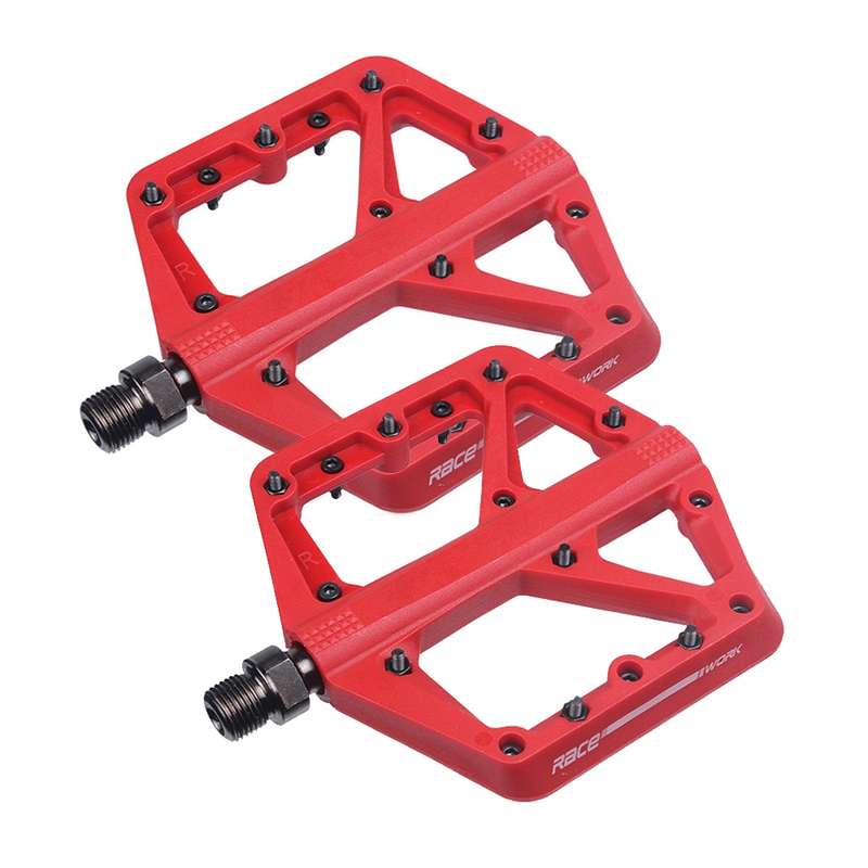 RACEWORK RK66 Mountain Bike Nylon Fiber Pedals(Grey)