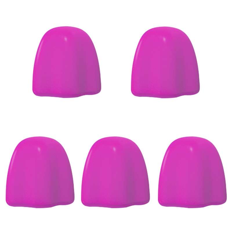 5 PCS Manual Silicone Self-Sealing Toothpaste Cap Aid(Purple)