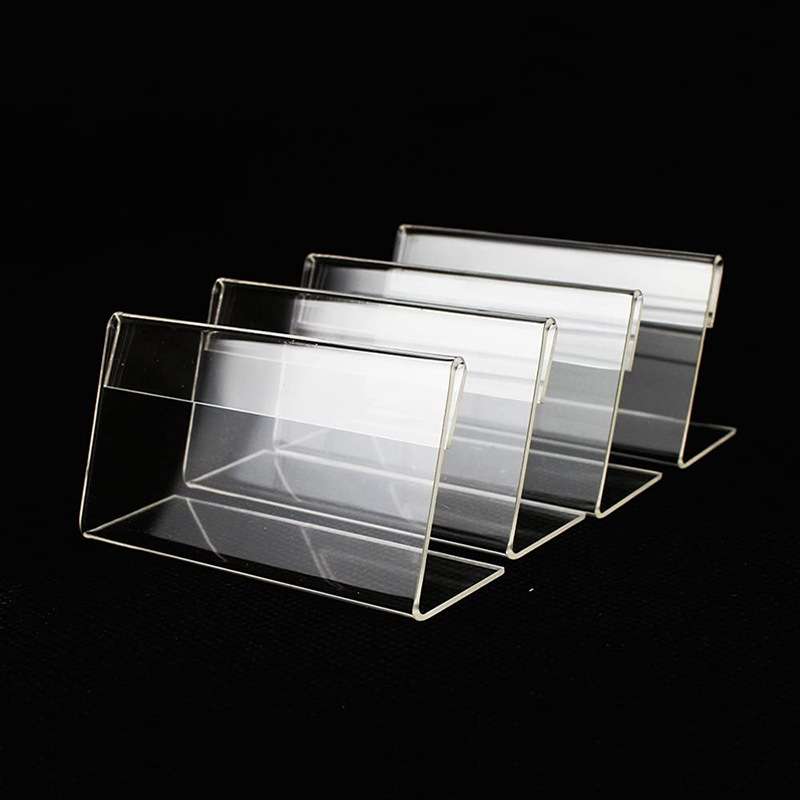 10 PCS Mini Clear Acrylic Sign Display Stand Label Holder