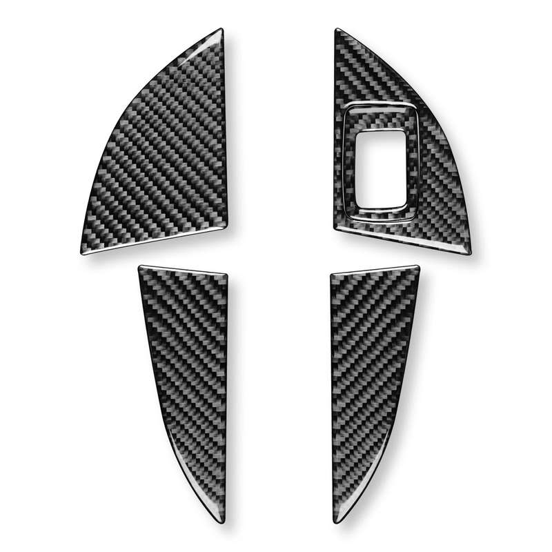 For BMW X1 F48/X2 F39 5pcs /Set Right-Hand Drive Front Rear Door Storage Box Panel Stickers(Black)