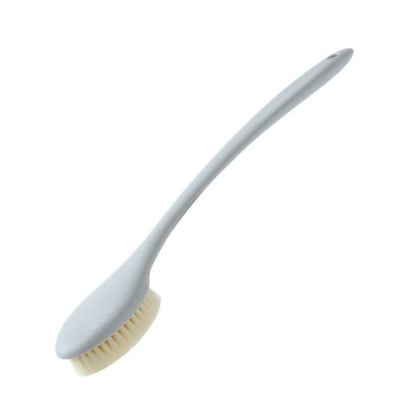 Long Handle Soft Hair Bathing Brush Nylon Hair Massage Brush(White)