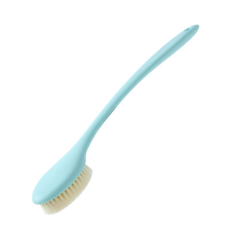 Long Handle Soft Hair Bathing Brush Nylon Hair Massage Brush(White)