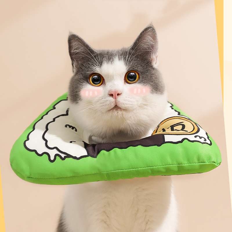 Cat Elizabeth Collar Kitten Anti-licking Collar Head Cover, Size: L(Rainbow)