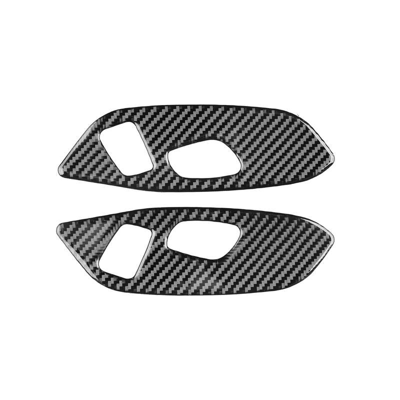 For Chevrolet Corvette C8 2pcs /Set Seat Adjustment Switch Frame Sticker(Black)
