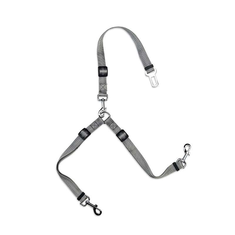Pet Dual-purpose Car Reflective Seat Belt Dog Leash(Black)