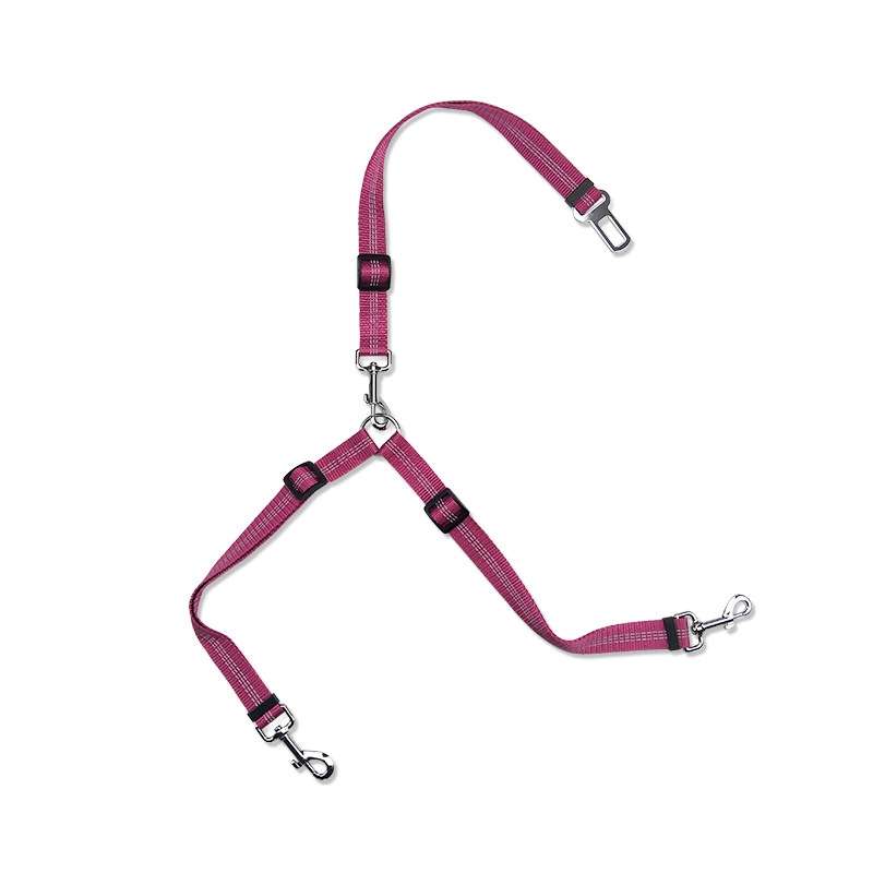Pet Dual-purpose Car Reflective Seat Belt Dog Leash(Black)