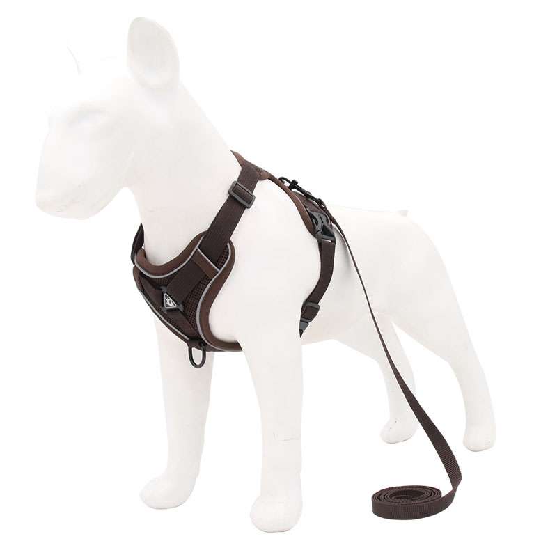 HT-864 Pet Traction Rope Reflective Breathable Dog Chest Strap Vest, Size: M(Red)