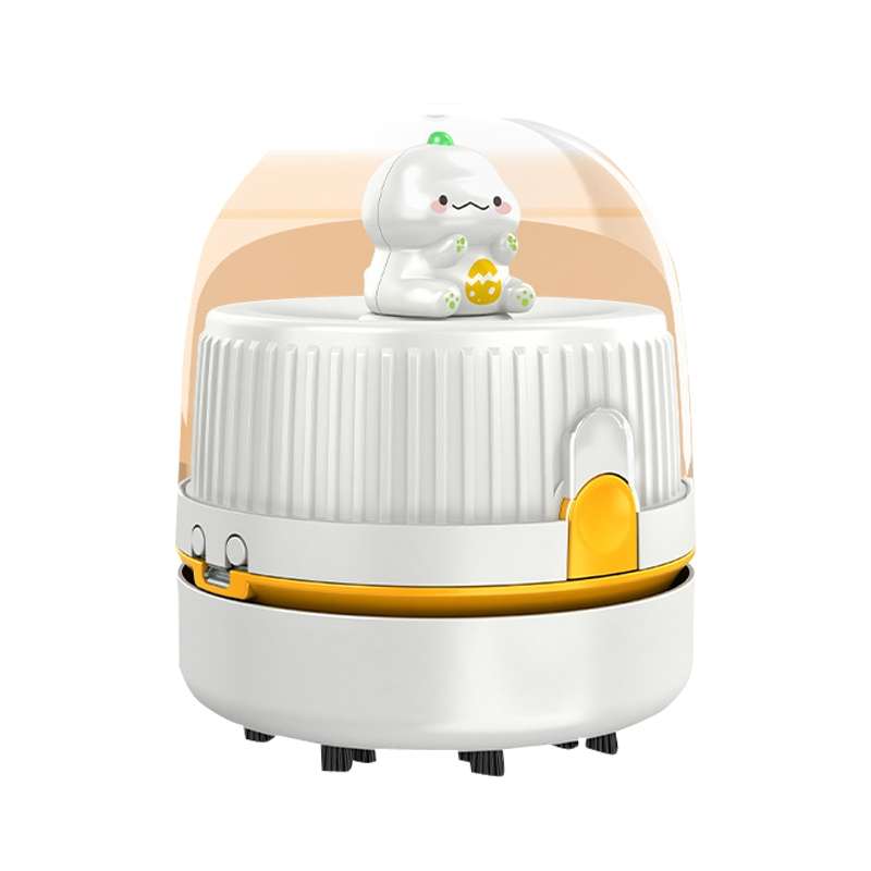 Desktop Vacuum Fan Charging Cleaning Machine Rubber Dandruff Keyboard Cleaner(White)