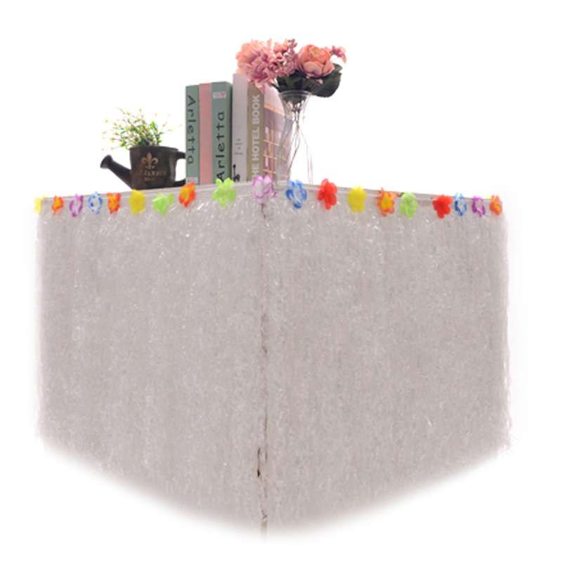 Hawaiian Table Dress Seaside Party Festive Bazaar Table Decorations, Size: 276x30cm(Straw Color)