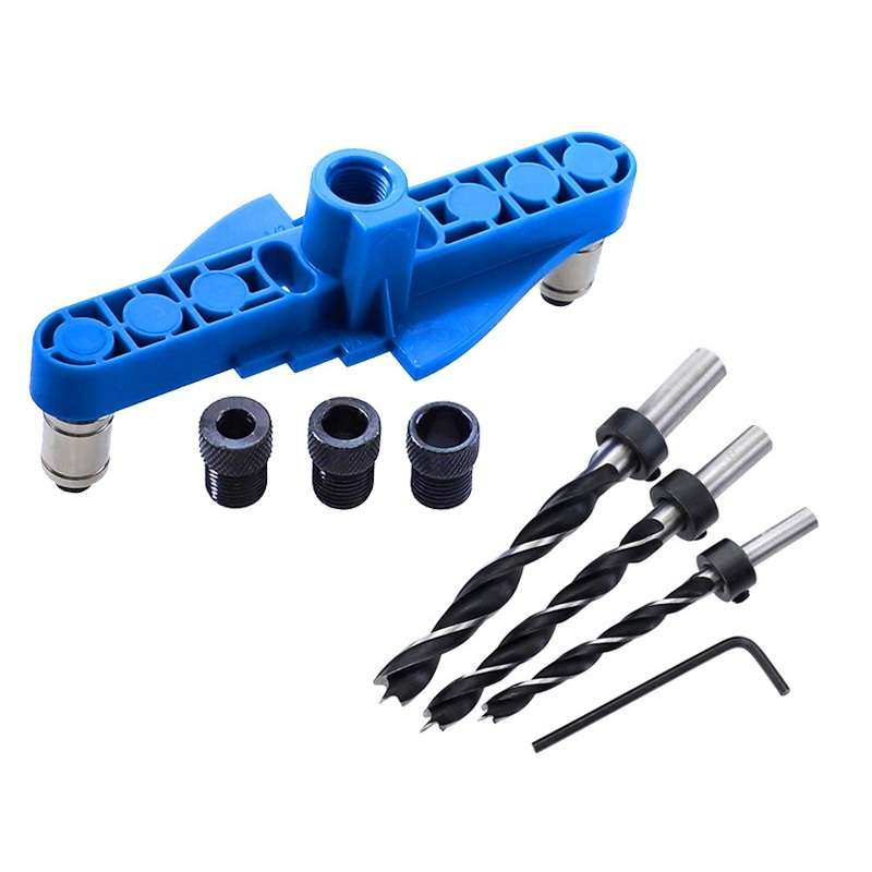 DIY Woodworking Hole Locator Self-Centering Marker, Model: Blue Drill Bit