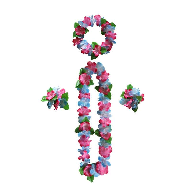 5 PCS CK-053 12-Color Petal Party Decoration Hawaiian Wreath(5)