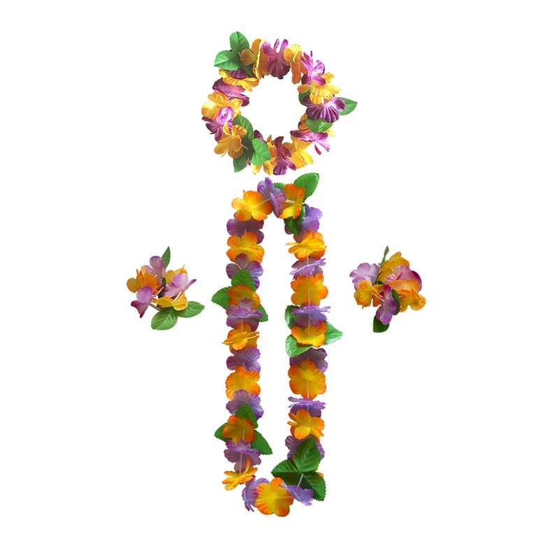 5 PCS CK-053 12-Color Petal Party Decoration Hawaiian Wreath(5)