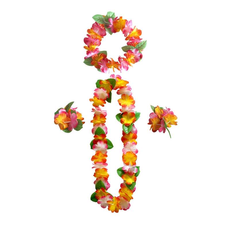 5 PCS CK-053 12-Color Petal Party Decoration Hawaiian Wreath(5)