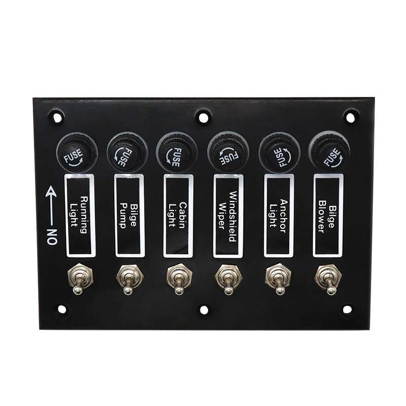 6 Groups Shake Switch AOS3045 Switch Panel Marine Retrofit Each With Independent Fuse Protection