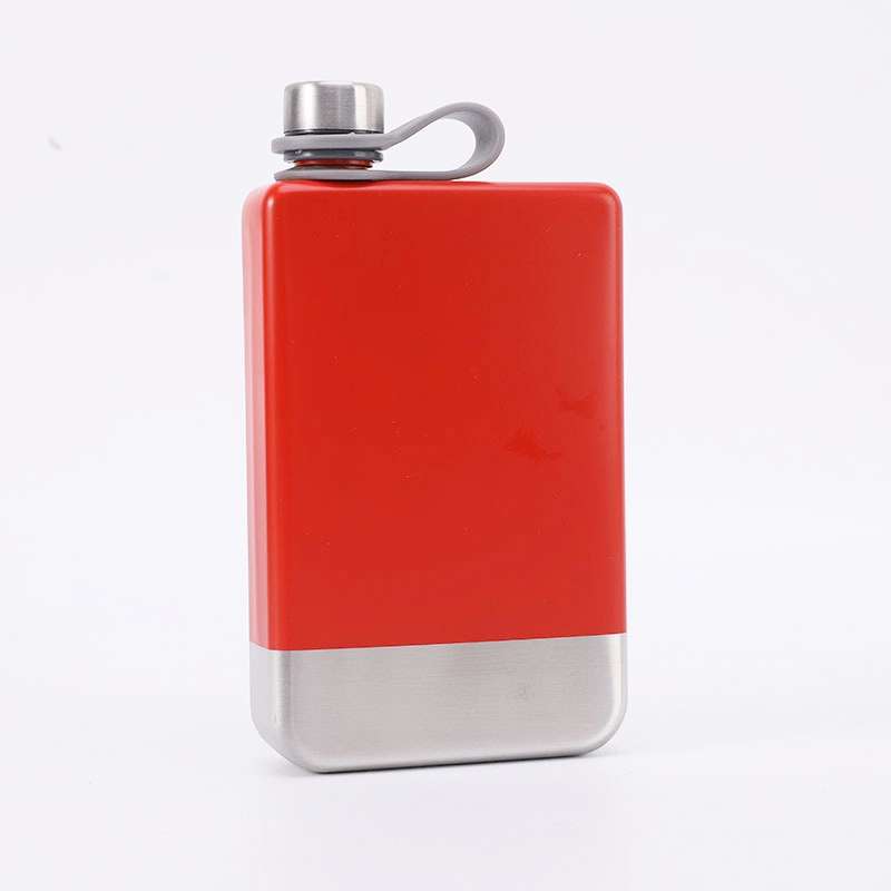 9oz Portable 304 Stainless Steel Flagon Whiskey Vodka Wine Pot Hip Flask(Military Green)