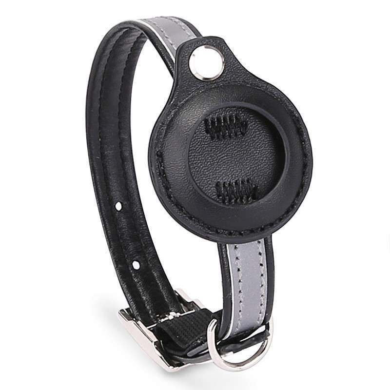 For Airtag Tracker Protective Cover Pet PU Collar, Specification: S(Purple)