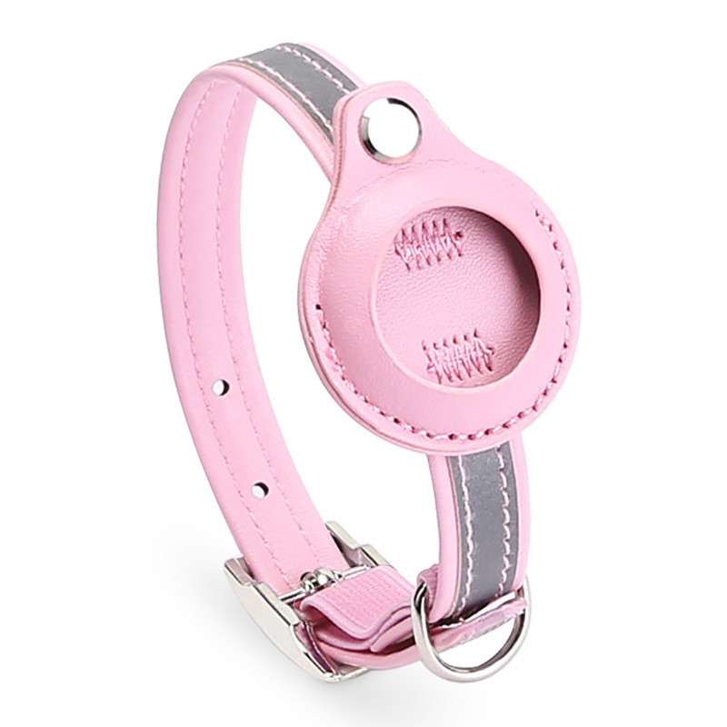 For Airtag Tracker Protective Cover Pet PU Collar, Specification: S(Purple)