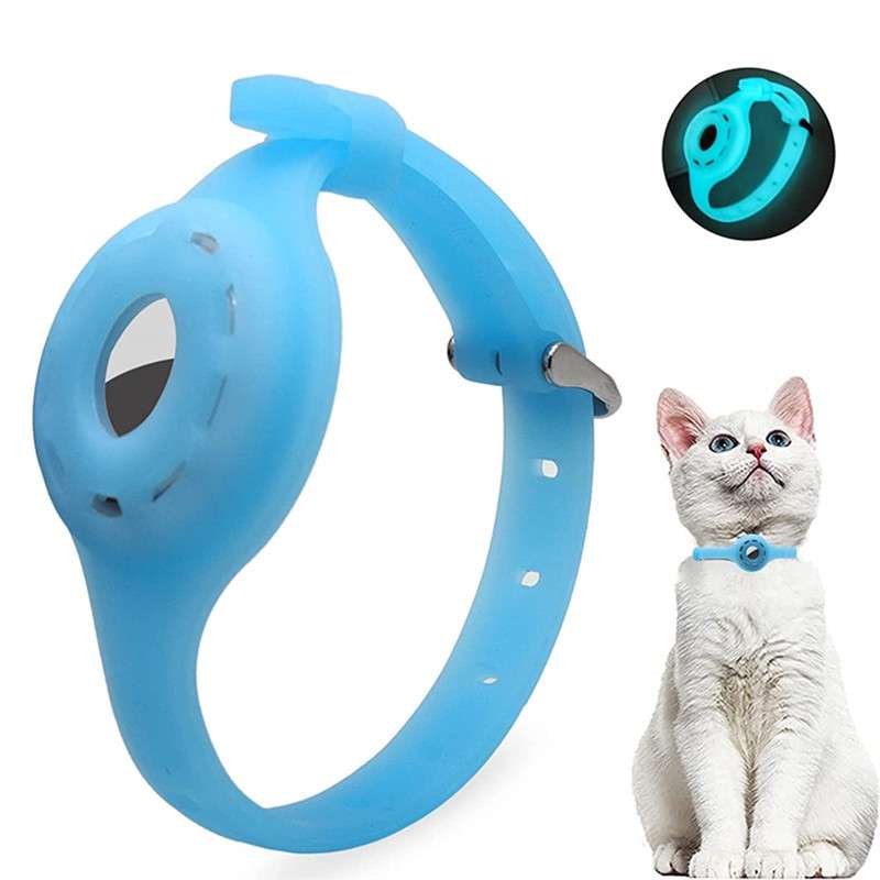 Pet Luminous Collar Locator Cover for Airtag, Specification: M(Luminous Green)