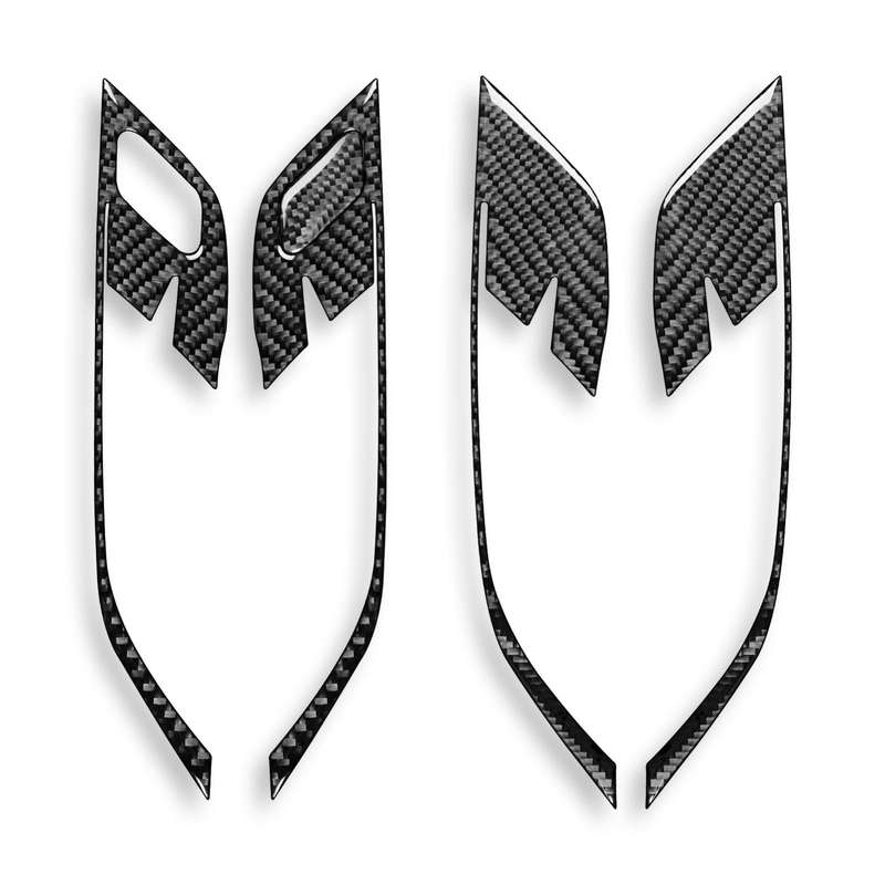 For BMW X1 F48/X2 F39 5pcs /Set Left-Hand Drive Door Handle Frame Sticker(Black)