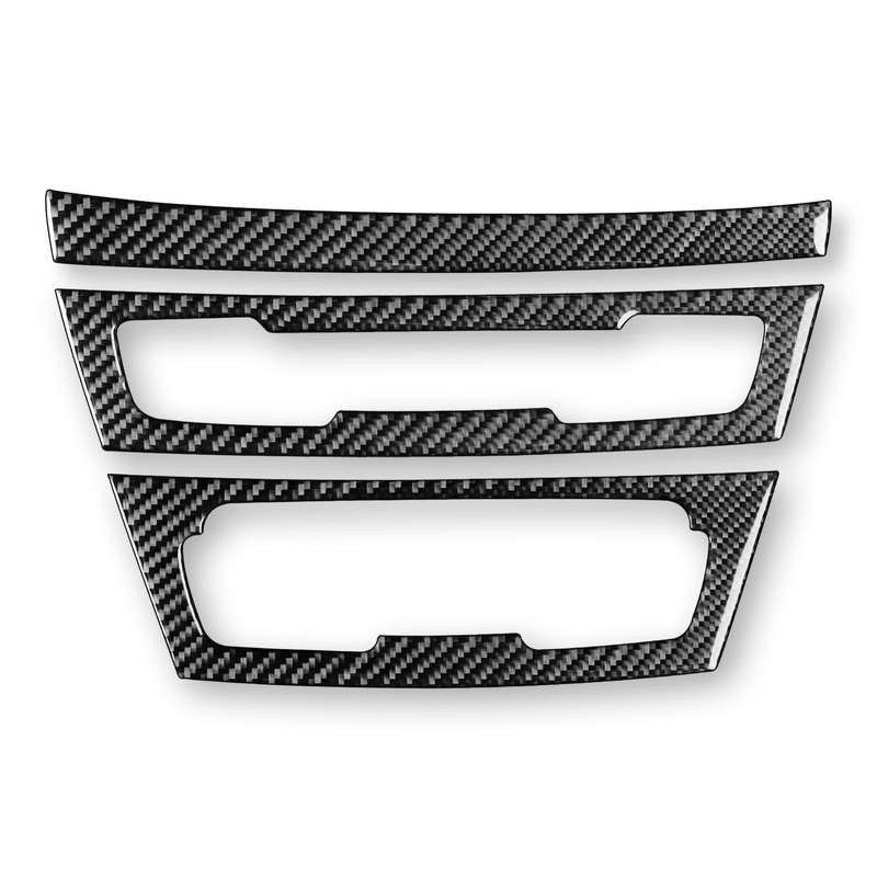 For BMW X1 F48/X2 F39 3pcs /Set Right-Hand Drive Radio + Air Conditioning Panel Sticker(Black)