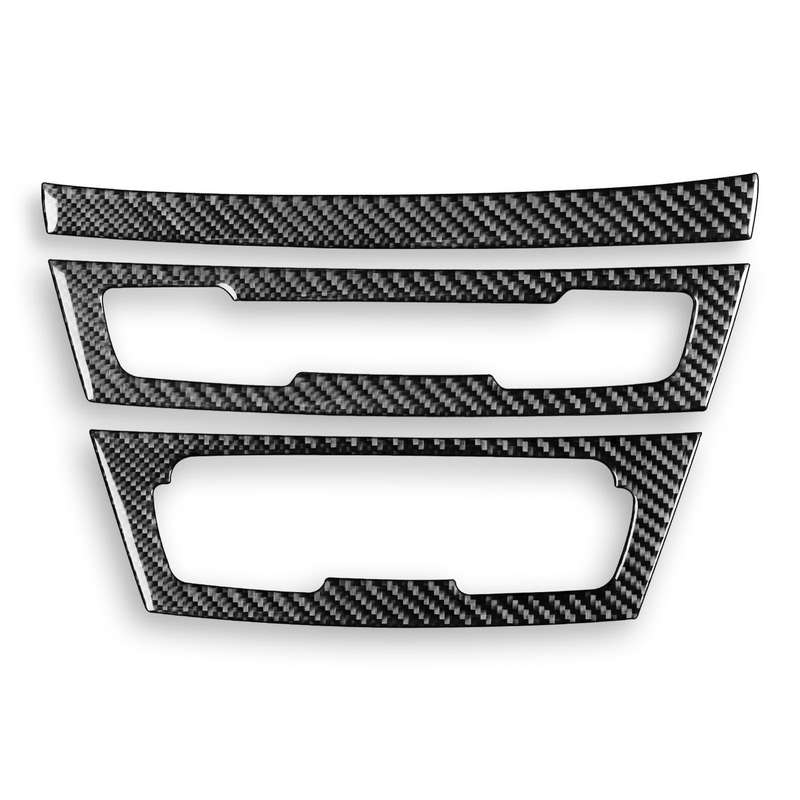 For BMW X1 F48/X2 F39 3pcs /Set Left-Hand Drive Radio + Air Conditioning Panel Sticker(Black)