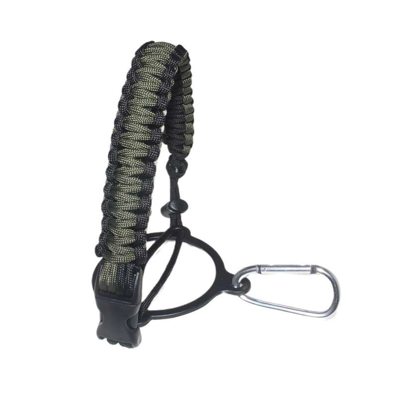 2 PCS Outdoor Camping Multifunctional Carabiner Water Bottle Handle(Black Gray)
