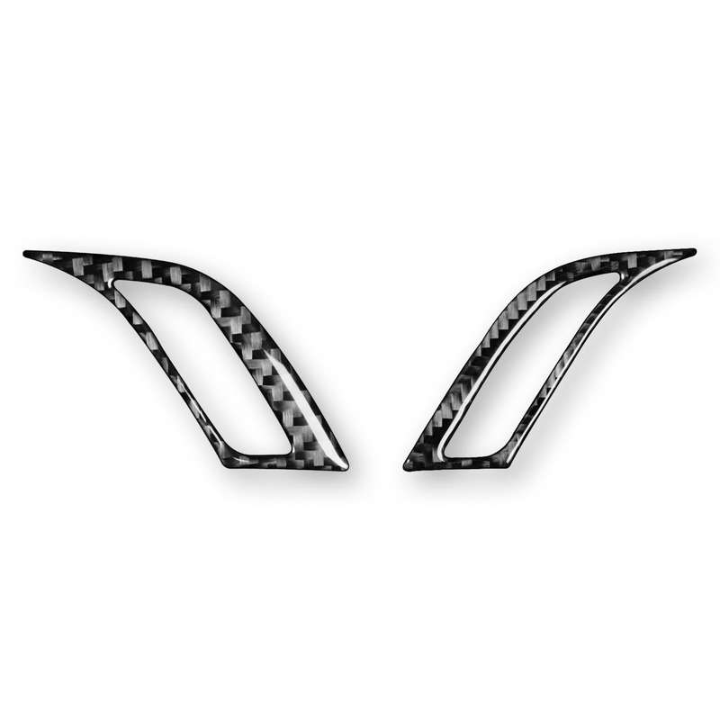For BMW X1 F48/X2 F39 2pcs /Set Right-Hand Drive Dashboard Air Conditioner Air Vent Knob Sticker(Bla