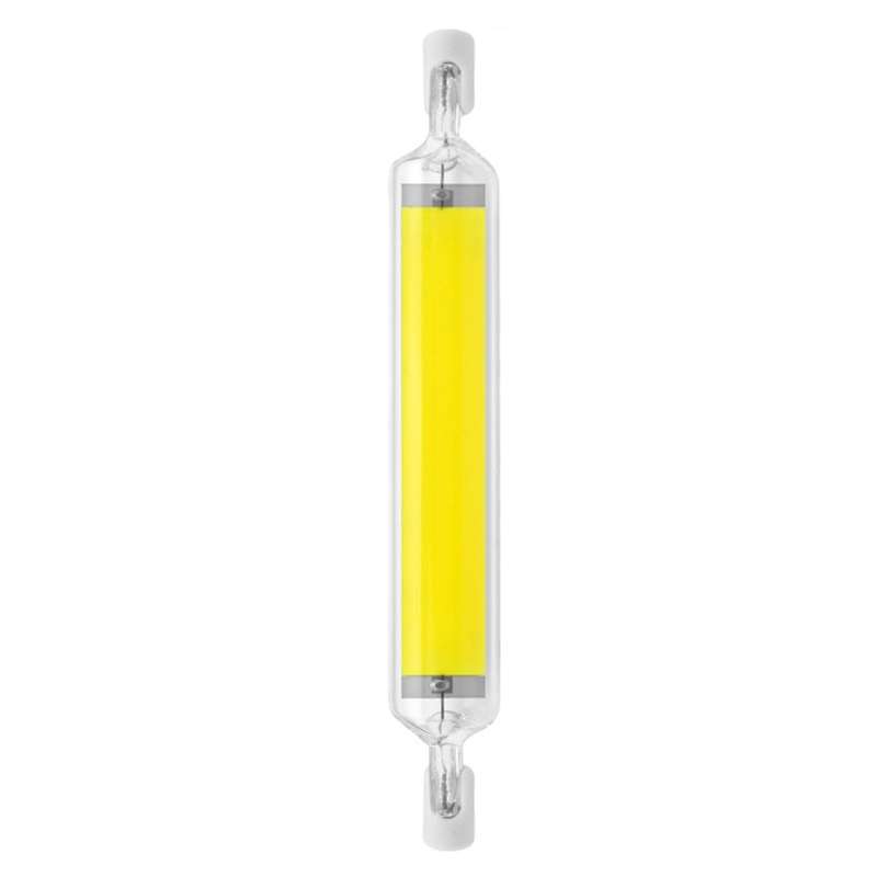 118mm 20W R7S LED COB Dimmer Glass Lamp Double-end Horizontal Plug-in Light(220v Cold White Light)