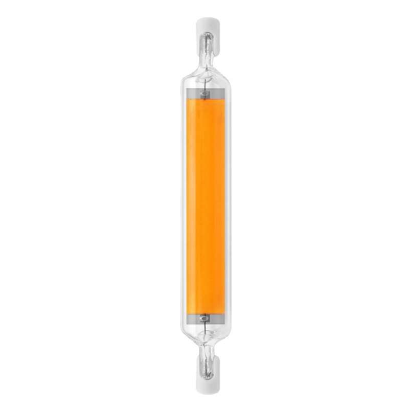 118mm 20W R7S LED COB Dimmer Glass Lamp Double-end Horizontal Plug-in Light(220v Cold White Light)
