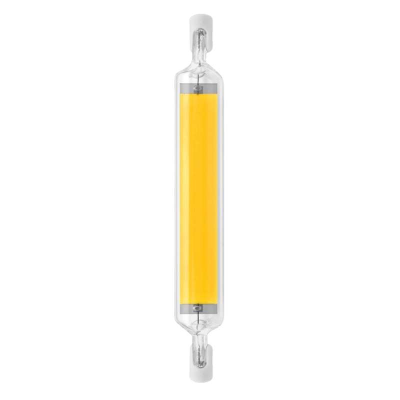 118mm 20W R7S LED COB Dimmer Glass Lamp Double-end Horizontal Plug-in Light(220v Cold White Light)