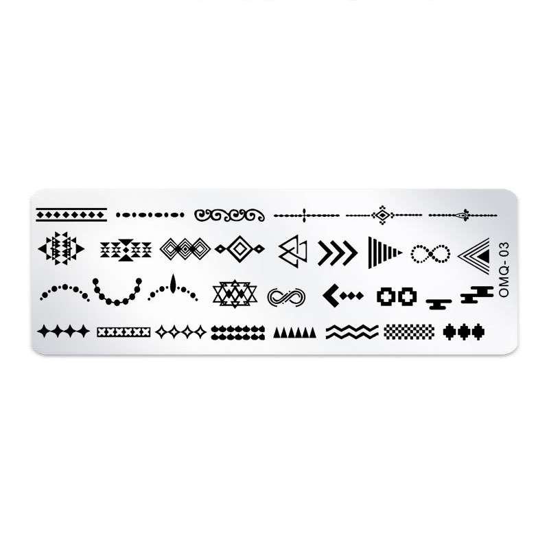 5 PCS Nail Art Print Template Nail Art Tools(OMQ-07)