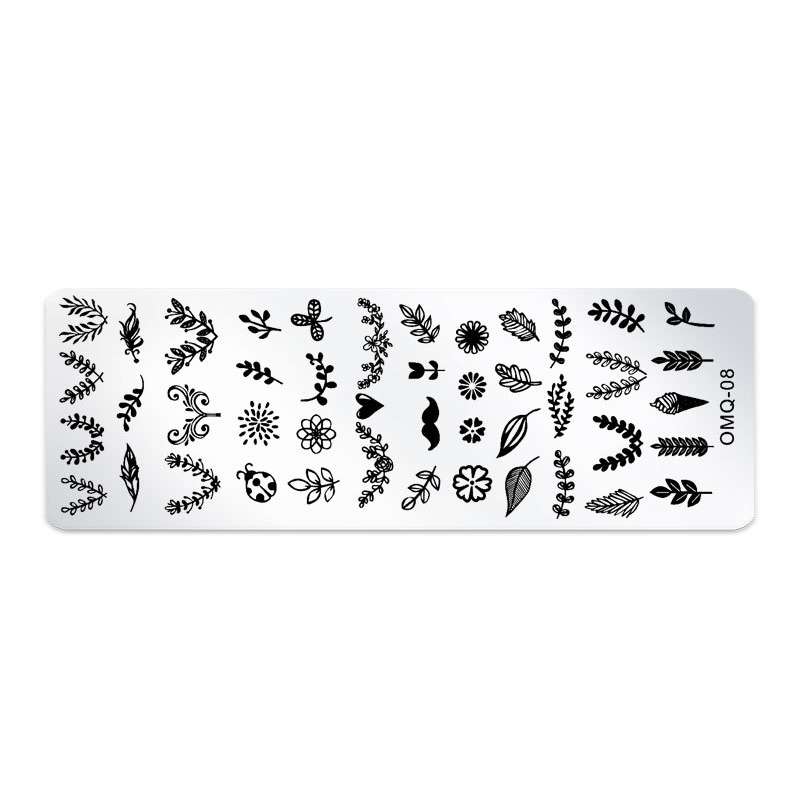 5 PCS Nail Art Print Template Nail Art Tools(OMQ-07)