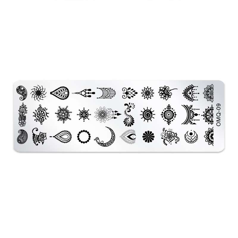5 PCS Nail Art Print Template Nail Art Tools(OMQ-07)