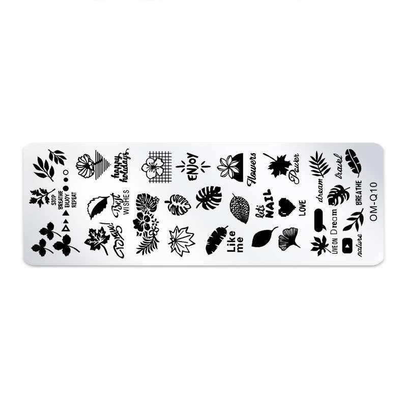 5 PCS Nail Art Print Template Nail Art Tools(OMQ-07)