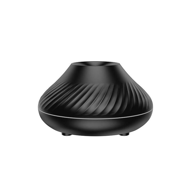 DQ705 Volcanic Flame Aroma Diffuser Essential Oil Lamp Air Humidifier with Color Night Light(Black)