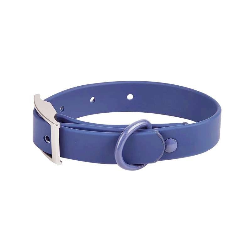 PVC Pet Loop Horsarine Dog Collar, Size: L(Purple)
