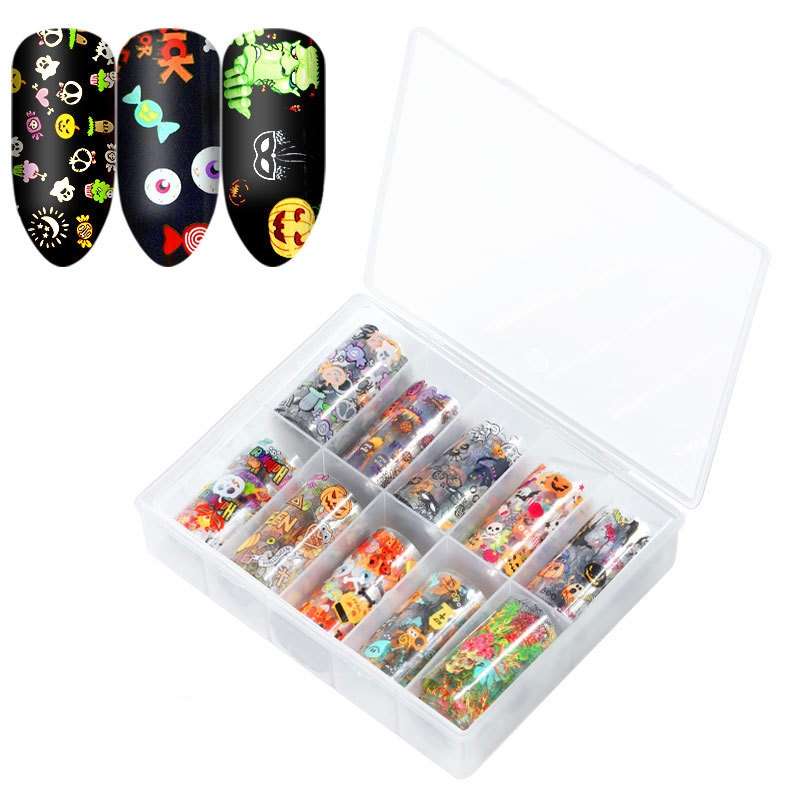 TZ0257 4x100cm Halloween Christmas Nail Art Starry Sticker Set without Nails(04)