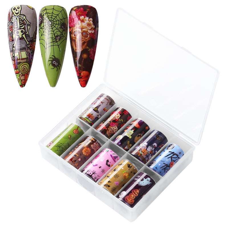 TZ0257 4x100cm Halloween Christmas Nail Art Starry Sticker Set without Nails(04)