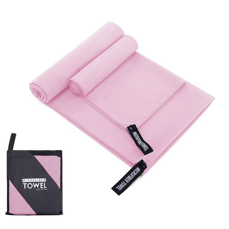 Absorbent Quick Dry Sports Towel Microfiber Bath Towel 40x80cm(Purple Waterproof Matte Bag)