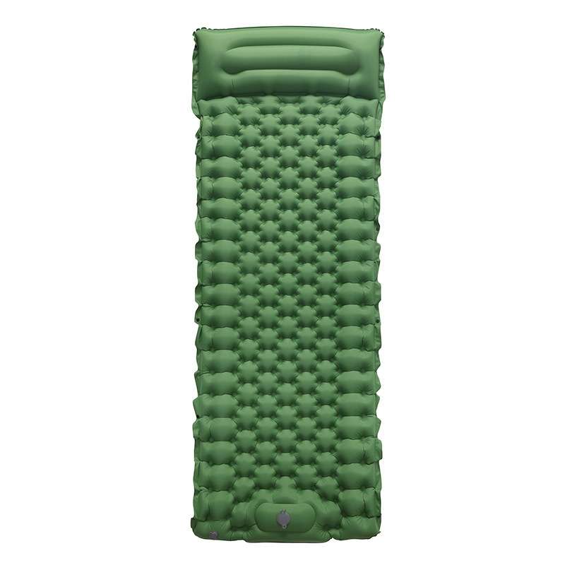 TPU Inflatable Sleeping Pad Camps Outdoor Waterproof Single Travel Cushion(Navy)