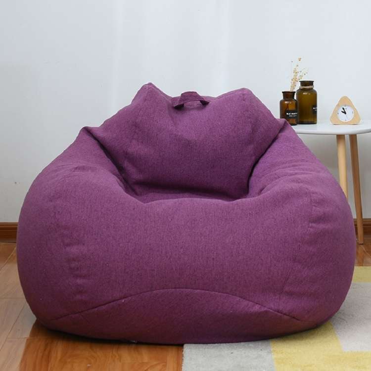 Lazy Sofa Bean Bag Chair Fabric Cover, Size: 90x110cm(Light Khaki)