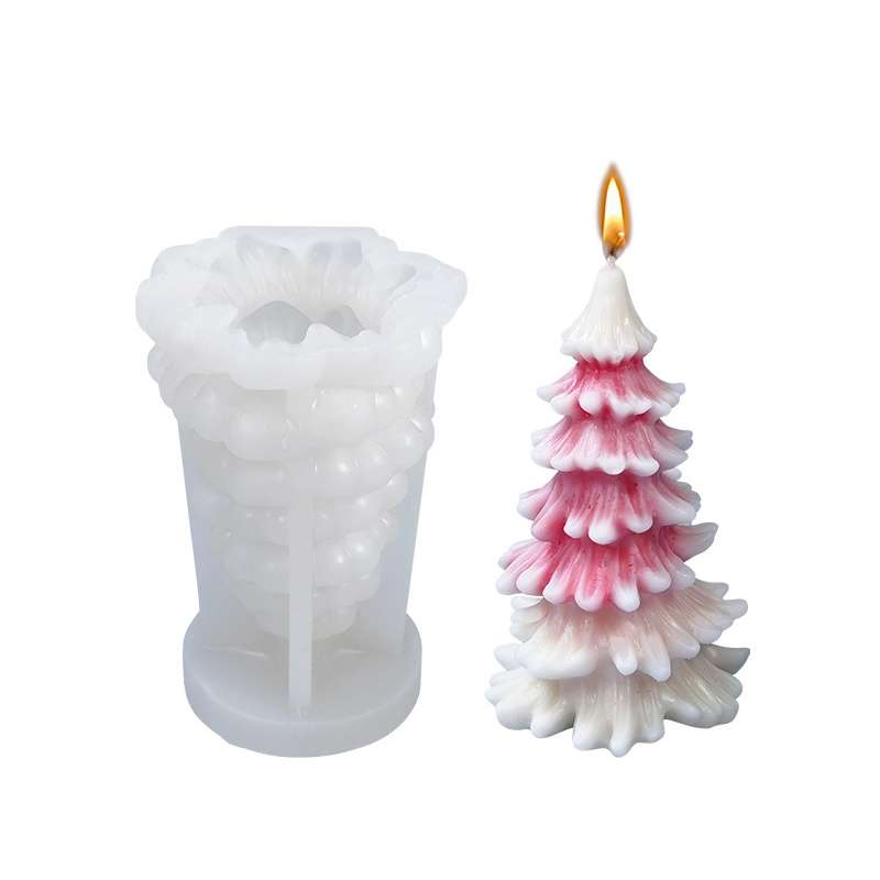 Christmas DIY Scented Candle Silicone Mold, Color: White(SD-78)