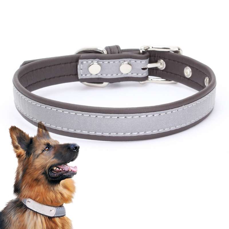 CL181K Pet Soft Reflecting Collar, Size: XL(No Iron Sheet Black)