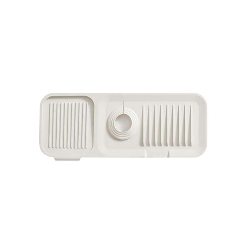 Faucet Silicone Draining Mat Anti-splash Kitchen Sink Non-slip Soap Mat, Size: Large(Light Gray)