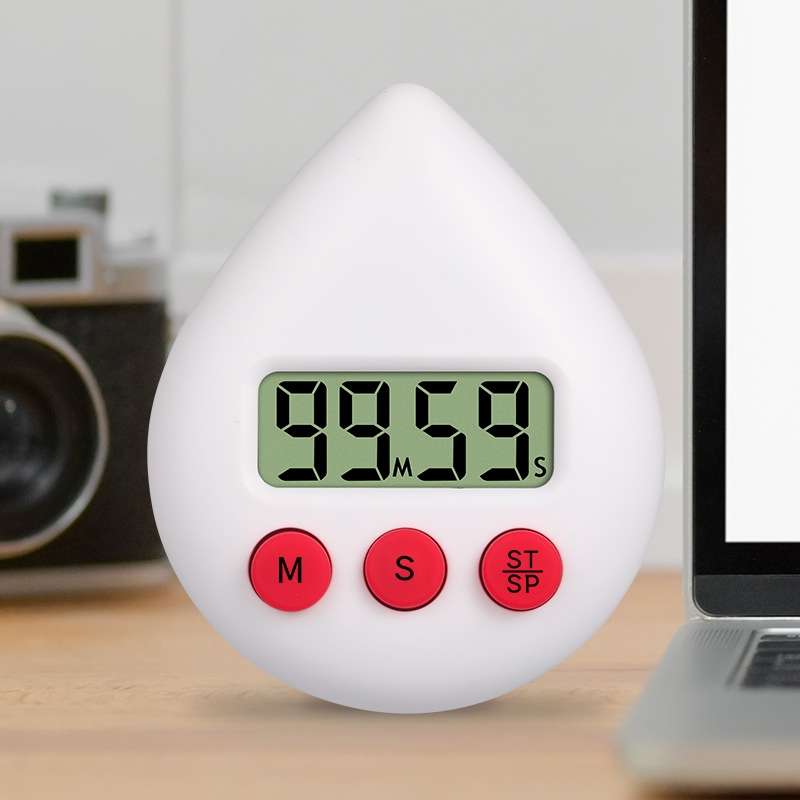 Water Drop Electronic Timer Student Learning Reminder(Black)