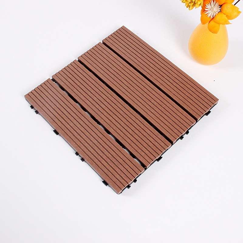 Outdoor Plastic Wood Waterproof Anti-corrosion Splicing Floor(Coffee)