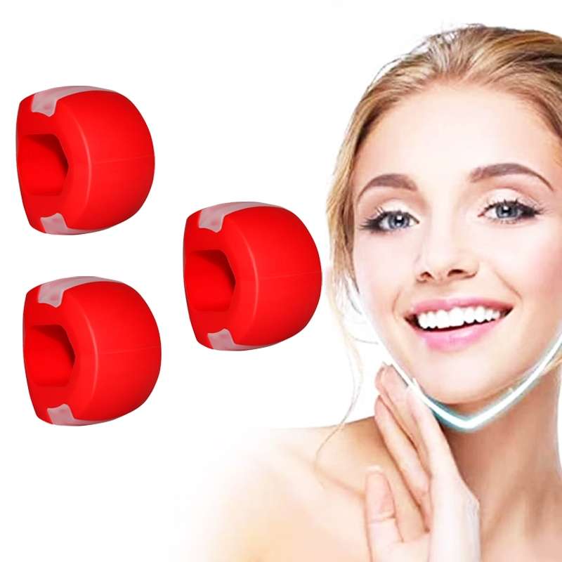 3PCS 2nd Generation Masseter Ball Mandibular Trainer Facial Muscle Trainer Silicone Face-Lifting Dev