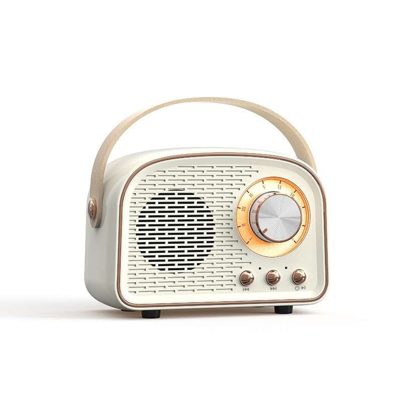 DW21 Vintage Radio BT Speaker Support TF Card/U Disk to Play(Pink)
